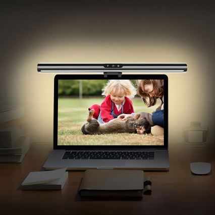 LED Ljusreglerad beröring monitor belysning LED/5W/5V 3000/4000/5000/6000K 42 cm svart