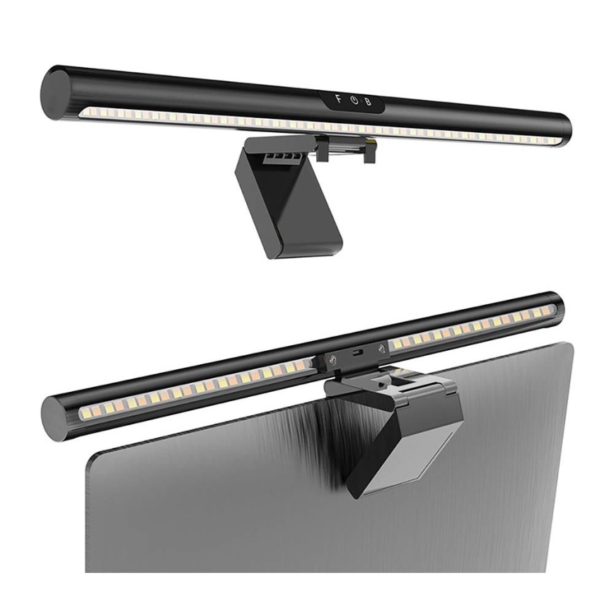 LED Ljusreglerad beröring monitor belysning LED/5W/5V 3000/4000/5000/6000K 42 cm svart