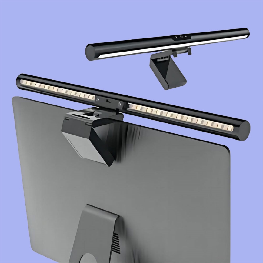 LED Ljusreglerad beröring monitor belysning LED/5W/5V 3000/4000/5000/6000K 42 cm svart
