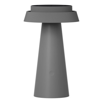 LED Ljusreglerad beröring solcell lampa MARAKESZ LED/3,7V USB 3600 mAh 1800/2700/3000K IP54 grå