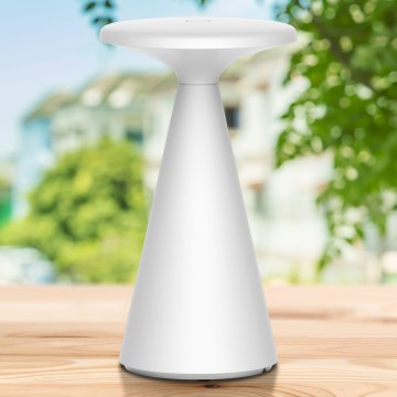 LED Ljusreglerad beröring utomhus bordslampa PAROS LED/1,8W/5V USB 1800 mAh IP44 vit