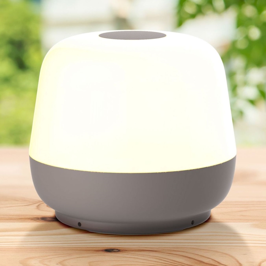 LED Ljusreglerad beröring utomhus bordslampa SAMBA LED/1,2W/5V USB 1200 mAh IP44 grå