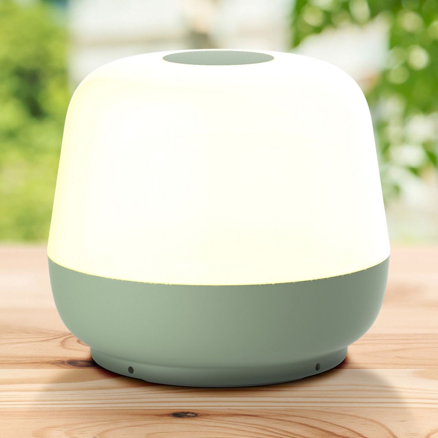 LED Ljusreglerad beröring utomhus bordslampa SAMBA LED/1,2W/5V USB 1200 mAh IP44 grön