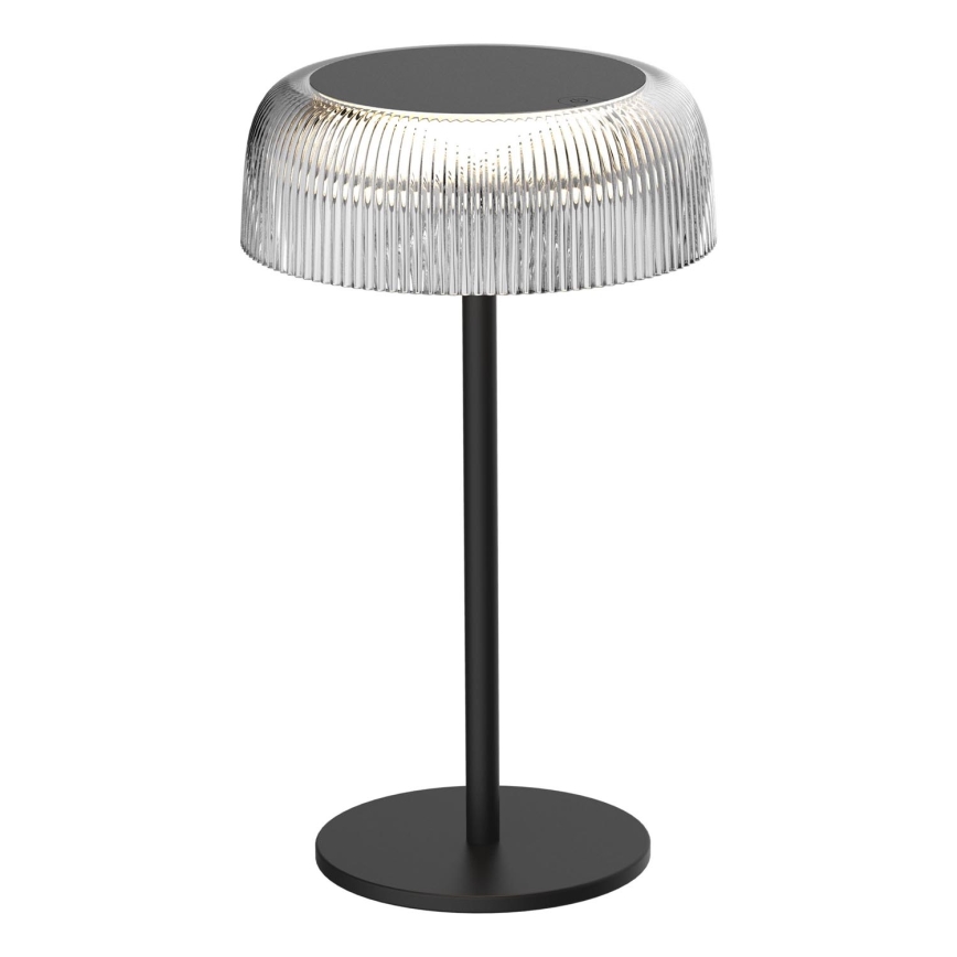 LED Ljusreglerad beröring utomhus bordslampa TRYPOLIS LED/2W/5V USB 1800 mAh IP44 svart
