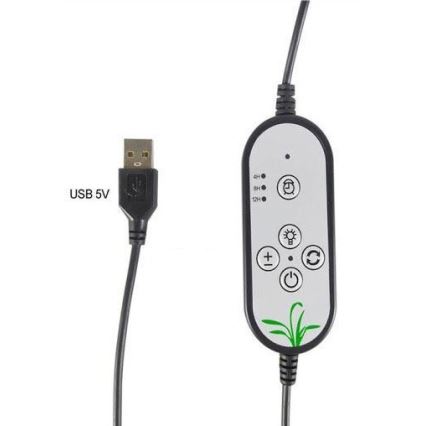 LED ljusreglerad bordslampa med en clip för growing plants LED/12W/5V