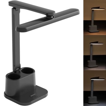 LED ljusreglerad bordslampa touch BARI LED/6W/230V svart