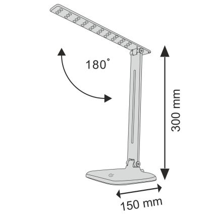 LED ljusreglerad bordslampa touch JOWI LED/8W/230V vit