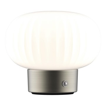 LED ljusreglerad bordslampa touch LATTE LED/1,8W/5V USB 2000 mAh matt krom/vit