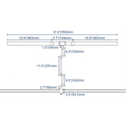 LED Ljusreglerad beröring flexibel bordslampa POINTIQ LED/24W/230V 3000-6500K CRI 92 svart