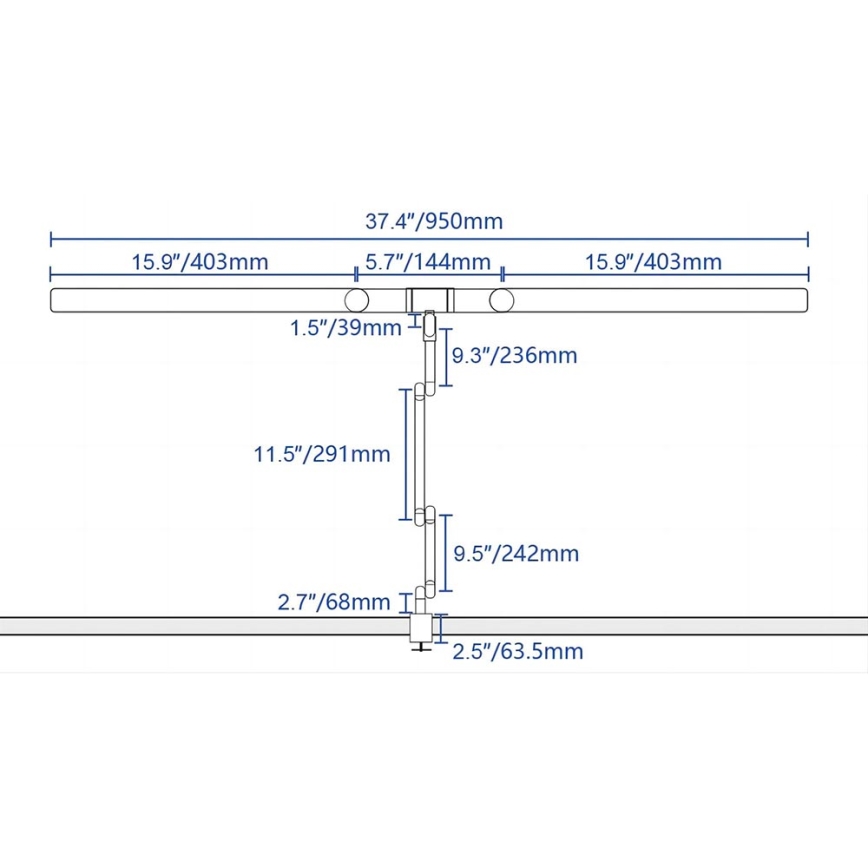LED Ljusreglerad beröring flexibel bordslampa POINTIQ LED/24W/230V 3000-6500K CRI 92 svart