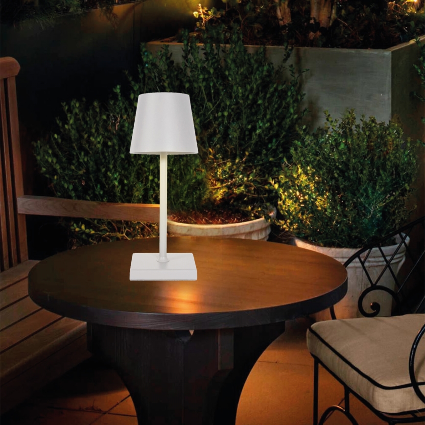 LED ljusreglerad bordslampa touch LED/3,5W/5V 5200 mAh IP54 vit
