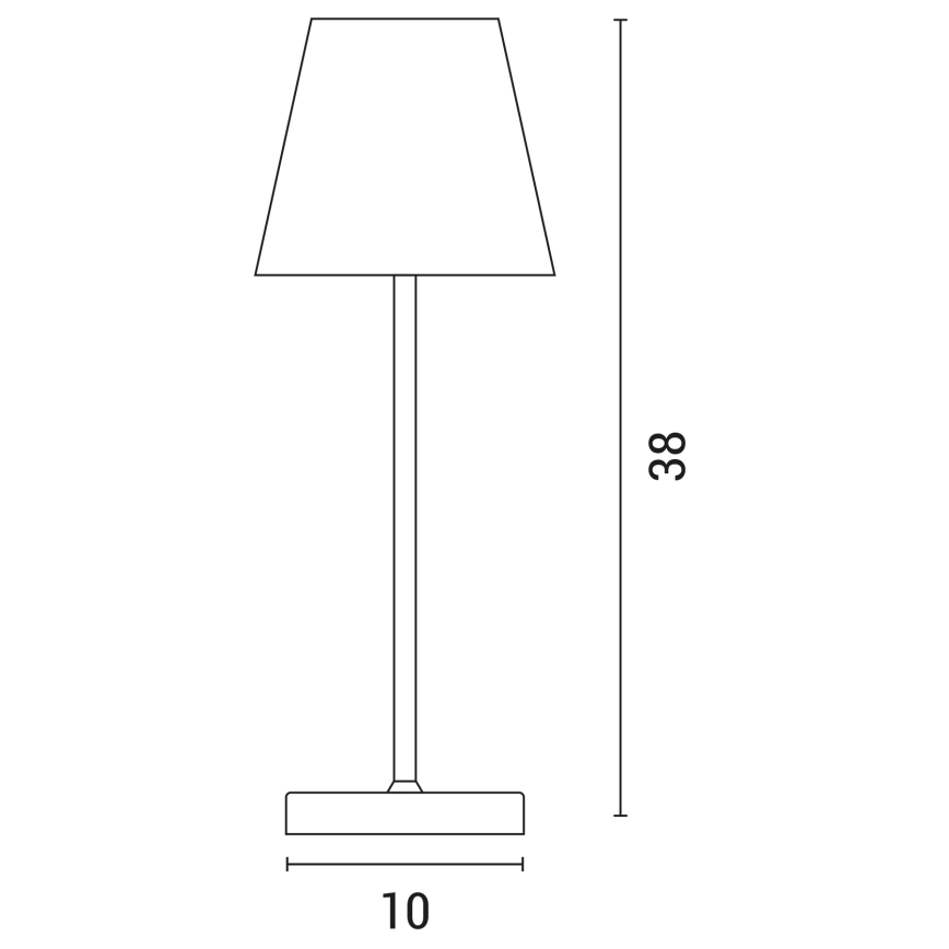 LED ljusreglerad bordslampa touch LED/3,5W/5V 5200 mAh IP54 vit