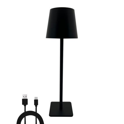 LED ljusreglerad bordslampa touch LED/5W/5V USB 1200 mAh svart