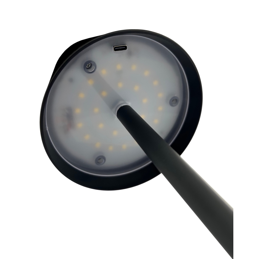 LED ljusreglerad bordslampa touch LED/5W/5V USB 1200 mAh svart