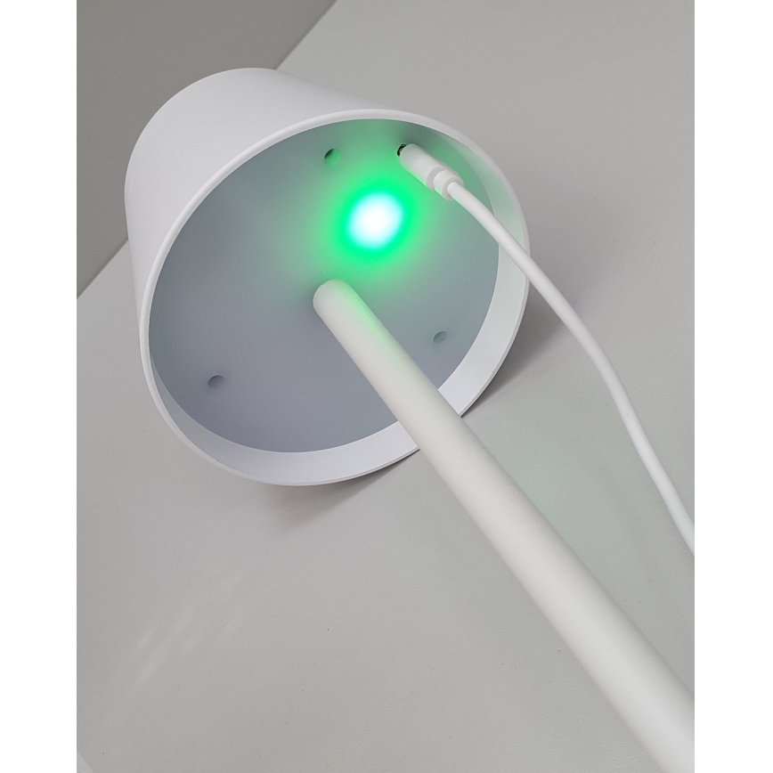 LED ljusreglerad bordslampa touch LED/5W/5V USB 1200 mAh vit