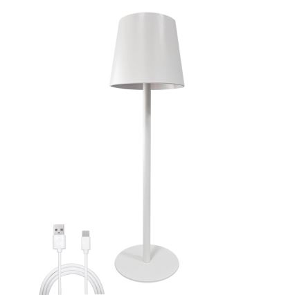 LED ljusreglerad bordslampa touch LED/5W/5V USB 1200 mAh vit