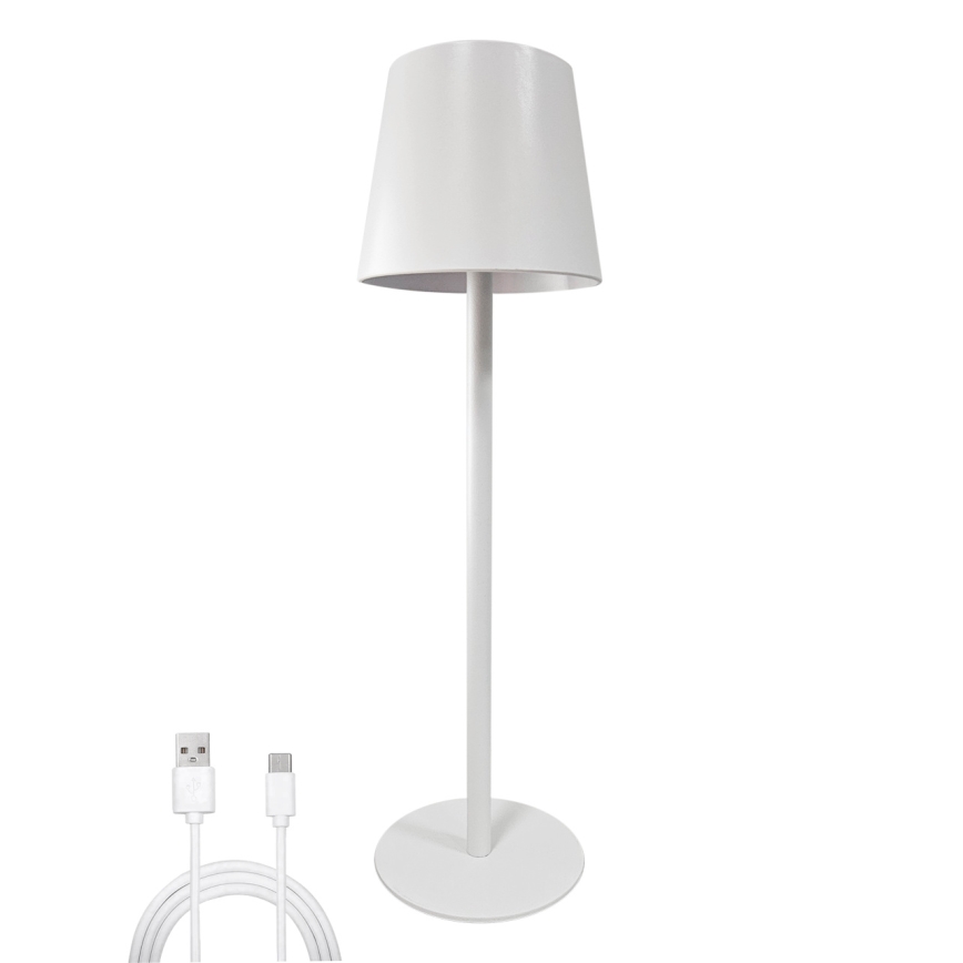 LED ljusreglerad bordslampa touch LED/5W/5V USB 1200 mAh vit