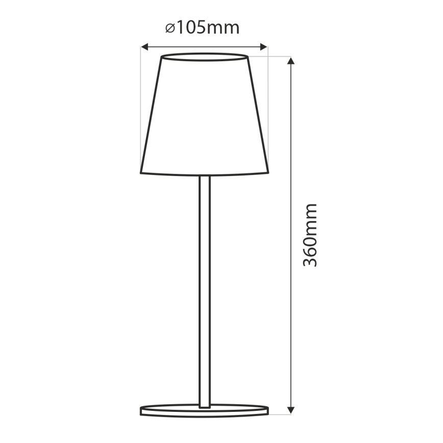 LED ljusreglerad bordslampa touch LED/5W/5V USB 1200 mAh vit