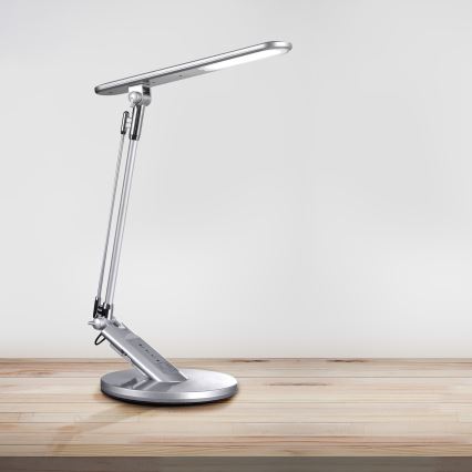 LED ljusreglerad bordslampa touch OPTIMUM LED/7W/230V USB 3000/4000/6000K silver