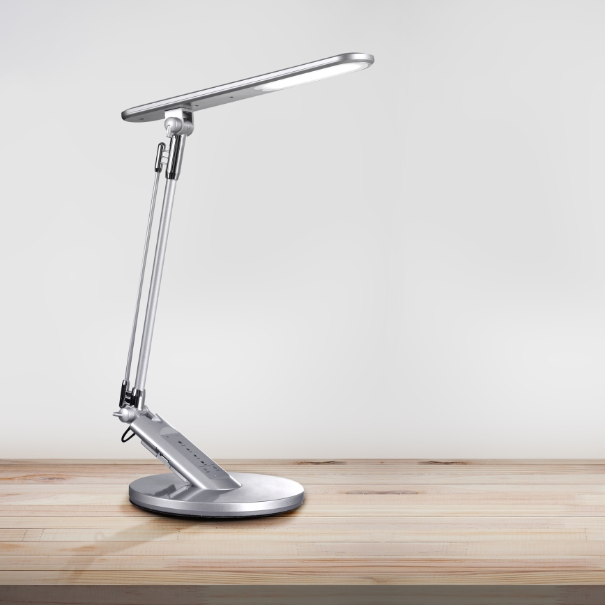 LED ljusreglerad bordslampa touch OPTIMUM LED/7W/230V USB 3000/4000/6000K silver