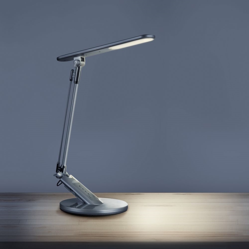 LED ljusreglerad bordslampa touch OPTIMUM LED/7W/230V USB 3000/4000/6000K silver