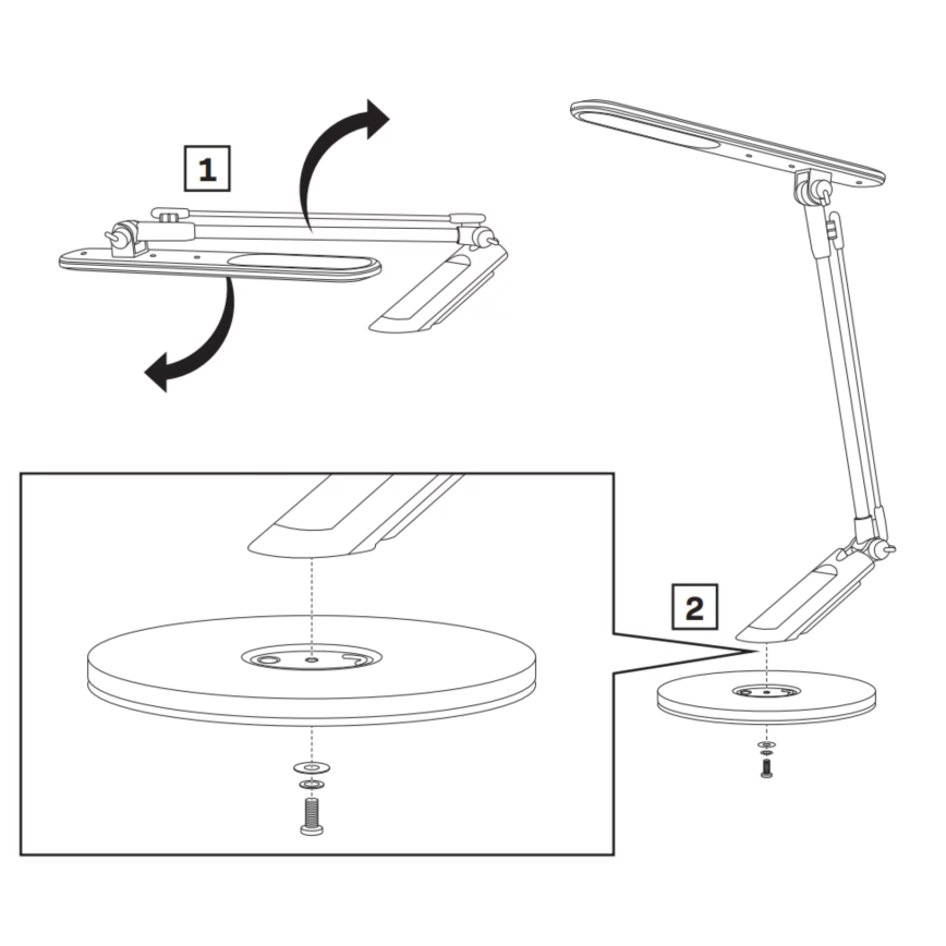 LED ljusreglerad bordslampa touch OPTIMUM LED/7W/230V USB 3000/4000/6000K silver