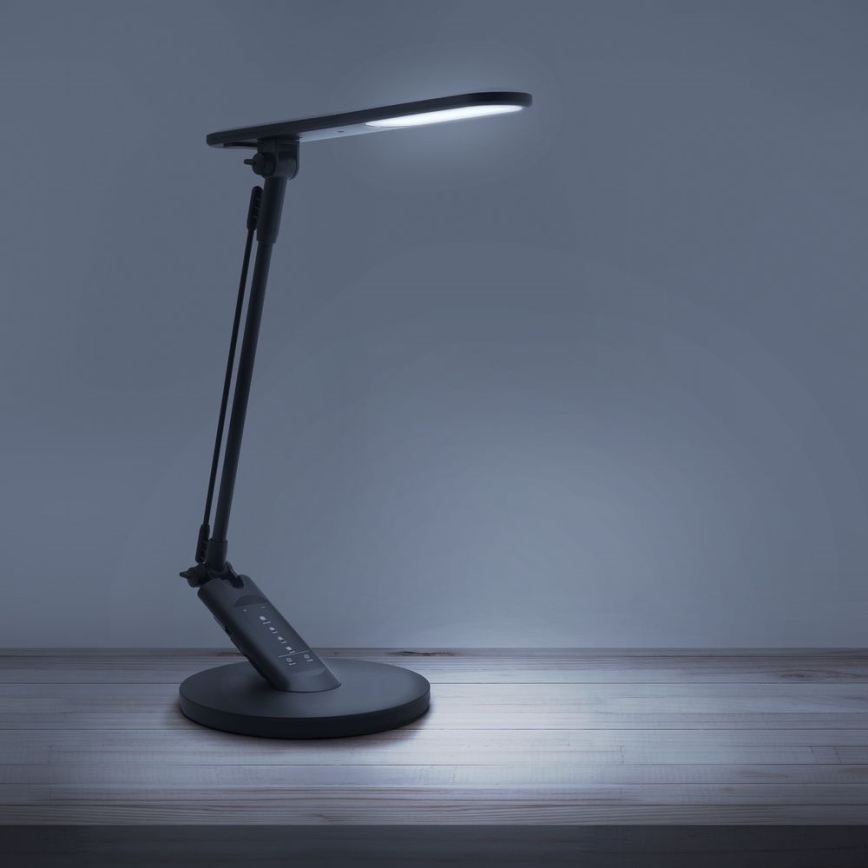 LED ljusreglerad bordslampa touch OPTIMUM LED/7W/230V USB 3000/4000/6000K svart