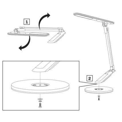 LED ljusreglerad bordslampa touch OPTIMUM LED/7W/230V USB 3000/4000/6000K vit