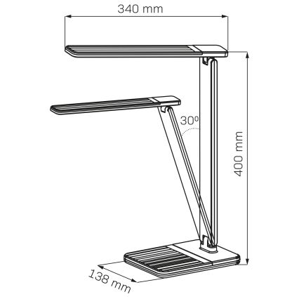 LED ljusreglerad bordslampa touch PRESTIGE LED/12W/230V 2700/4000K/6500K svart