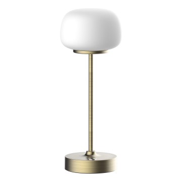 LED ljusreglerad bordslampa touch RIMINI LED/2W/5V USB 2000 mAh guld/vit