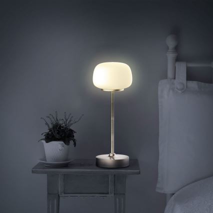 LED ljusreglerad bordslampa touch RIMINI LED/2W/5V USB 2000 mAh guld/vit