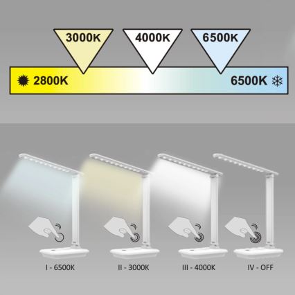 LED ljusreglerad bordslampa touch VINTO LED/8W/230V svart