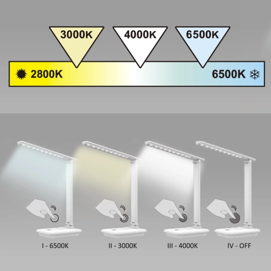 LED ljusreglerad bordslampa touch VINTO LED/8W/230V svart