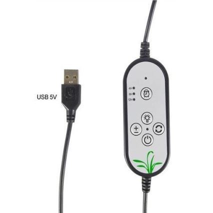 LED Ljusreglerad ceiling lamp med en clip för growing plants LED/15W/5V