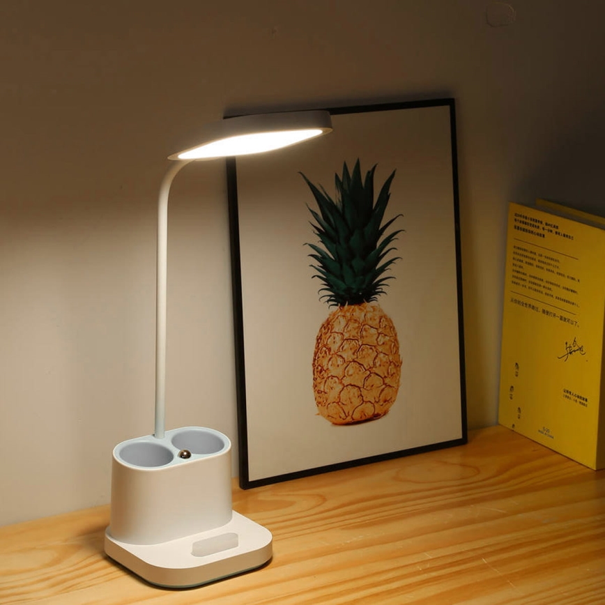 LED Ljusreglerad charging bordslampa med en holder and power bank LED/5W/5V 2400mAh