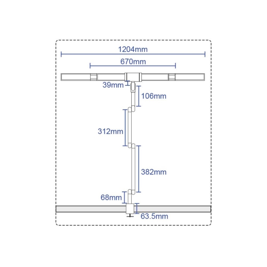 LED Ljusreglerad beröring flexibel bordslampa POINTIQ LED/36W/230V 3000-6500K CRI 92 svart