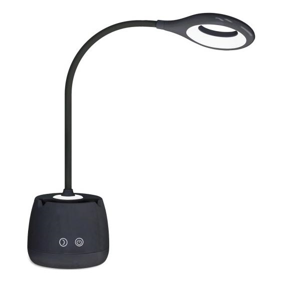 LED Ljusreglerad flexibel uppladdningsbar bordslampa LUSIA LED/5W/5V 3000/4000K 1200 mAh svart