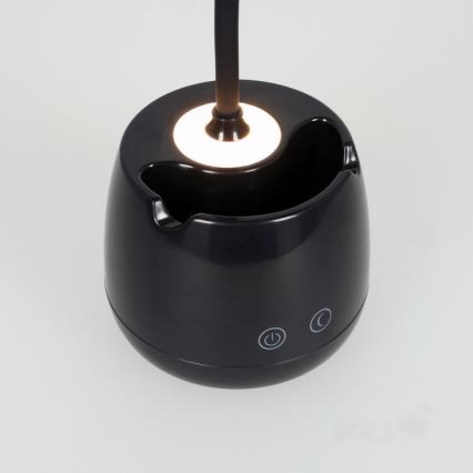 LED Ljusreglerad flexibel uppladdningsbar bordslampa LUSIA LED/5W/5V 3000/4000K 1200 mAh svart