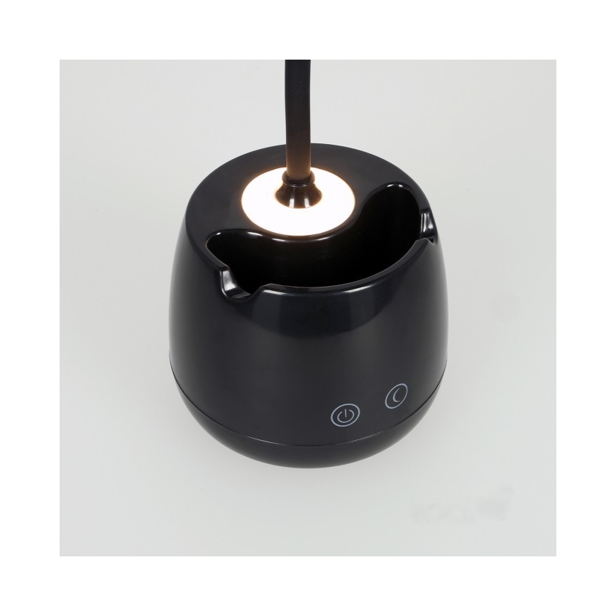 LED Ljusreglerad flexibel uppladdningsbar bordslampa LUSIA LED/5W/5V 3000/4000K 1200 mAh svart
