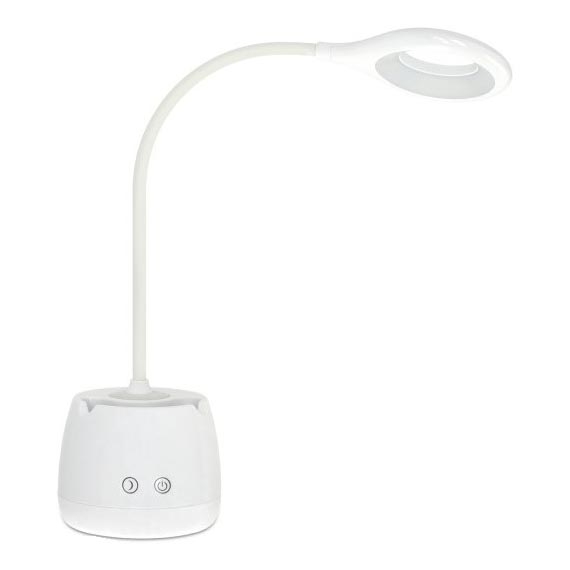 LED Ljusreglerad flexibel uppladdningsbar bordslampa LUSIA LED/5W/5V 3000/4000K 1200 mAh vit