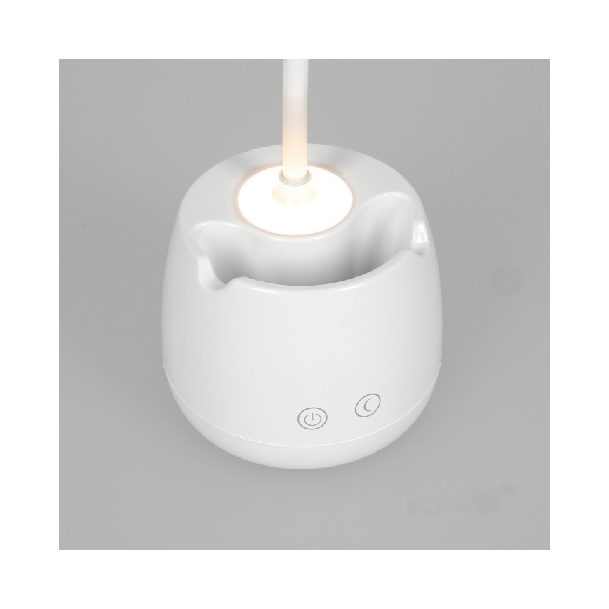 LED Ljusreglerad flexibel uppladdningsbar bordslampa LUSIA LED/5W/5V 3000/4000K 1200 mAh vit