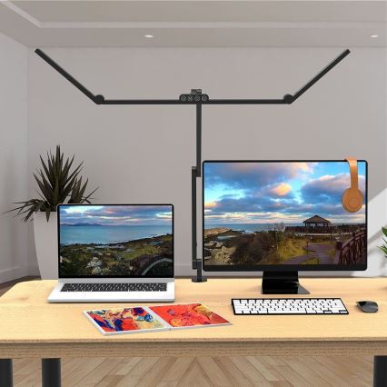 LED Ljusreglerad beröring flexible bordslampa LED/36W/230V 3000-6500K CRI 92 svart