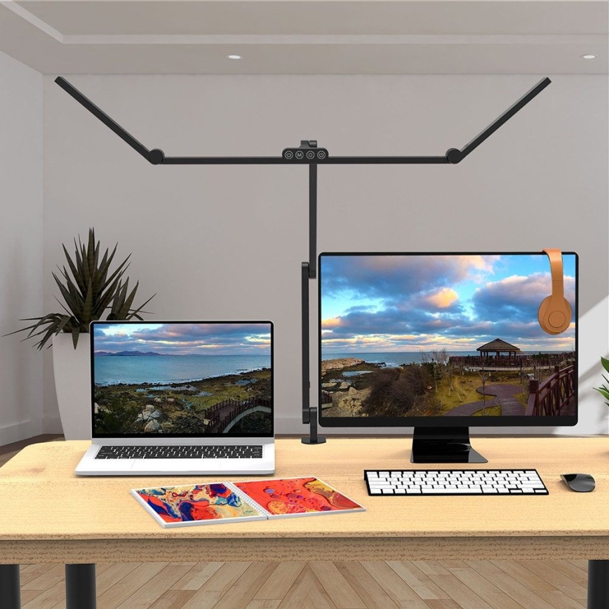 LED Ljusreglerad beröring flexible bordslampa LED/36W/230V 3000-6500K CRI 92 svart
