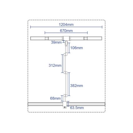 LED Ljusreglerad beröring flexible bordslampa LED/36W/230V 3000-6500K CRI 92 svart