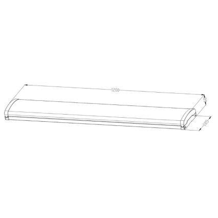 LED Ljusreglerad fluorescerande belysning LED/35W/44W/52W/60W/230V 4000K 120 cm