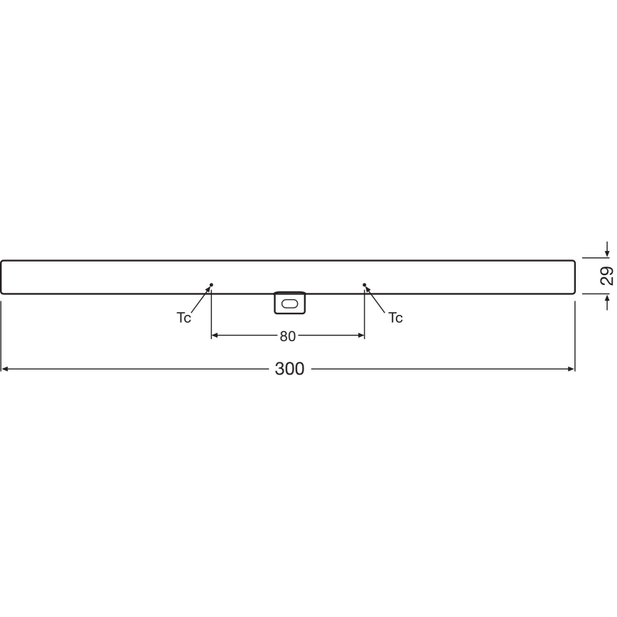 LED Ljusreglerad fluorescerande tub S14d/3W/230V 2700K 30 cm CRI 90 - Osram