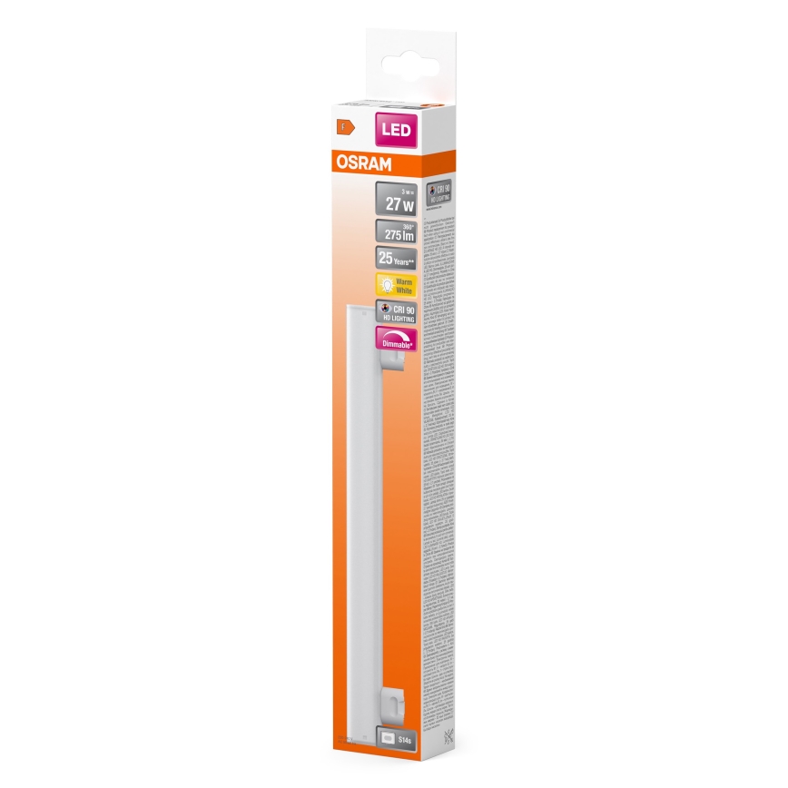 LED Ljusreglerad fluorescerande tub S14s/3W/230V 2700K 30 cm CRI 90 - Osram