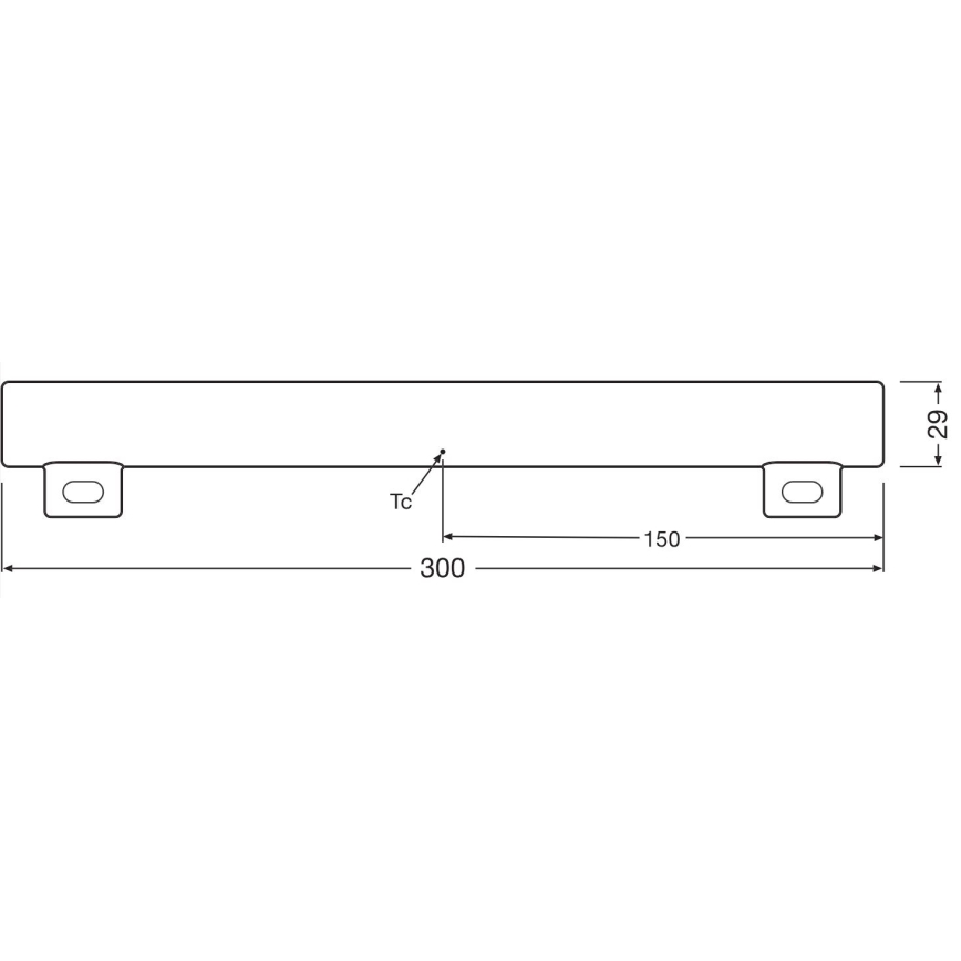 LED Ljusreglerad fluorescerande tub S14s/3W/230V 2700K 30 cm CRI 90 - Osram