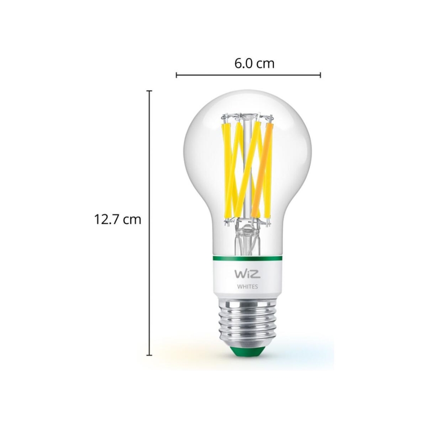LED Ljusreglerad glödlampa A60 E27/4,3W/230V 2700-4000K CRI 90 Wi-Fi - WiZ