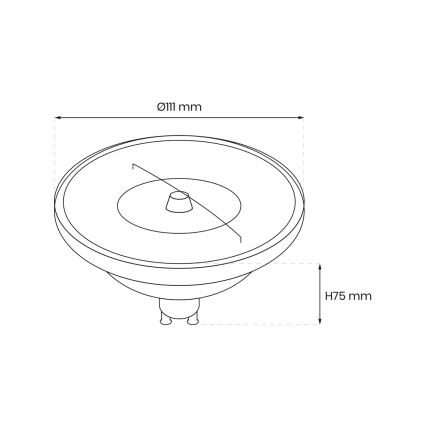 LED Ljusreglerad glödlampa AR111 GU10/10,5W/230V 3000K